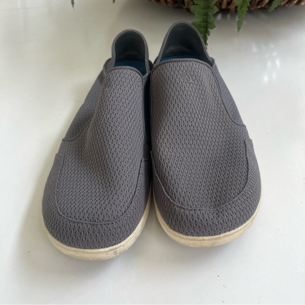 Olukai Wehi Nohea Mesh Slip on Shoes Loafer Grey Charcoal Men sz 14 10426–2626 - Picture 3 of 16